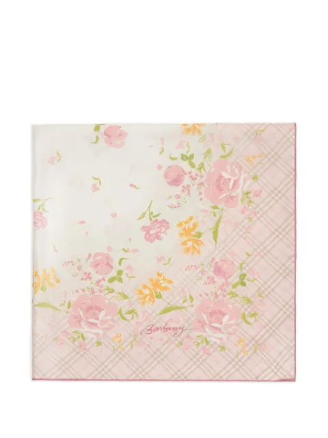 Burberry Garden Party silk scarf Pink 8123689