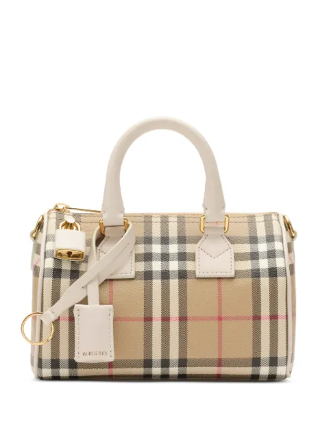 Burberry mini Check bowling bag Neutrals 8125107