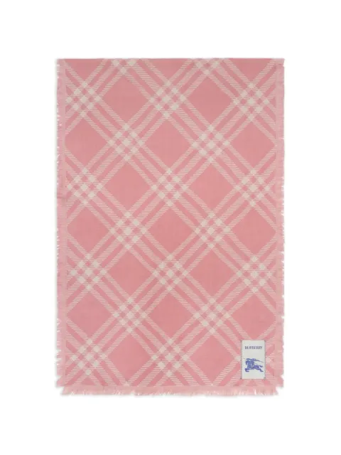 Burberry wide Check wool silk scarf Pink 8123251