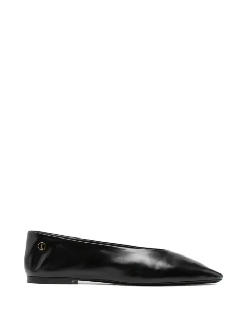 Saint Laurent pointed toe leather loafers Black 860600AAEHF