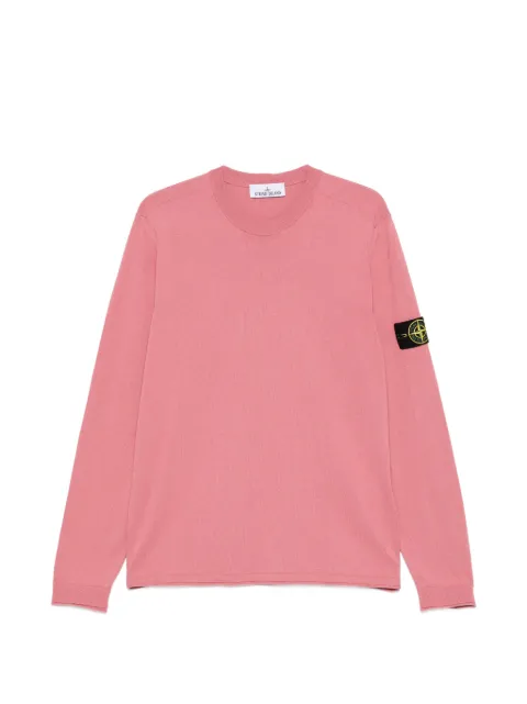 Stone Island logo-patch sweater Pink L1S155100062S00B9