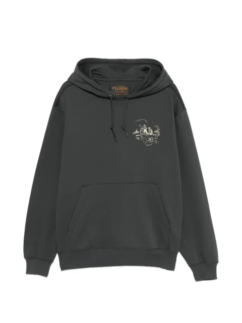Filson Trout graphic-print hoodie Grey FMFEL0050