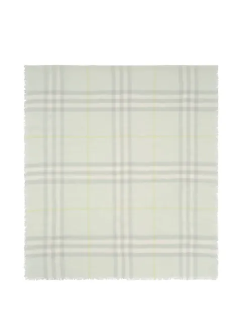 Burberry wide Check wool scarf Green 8122692