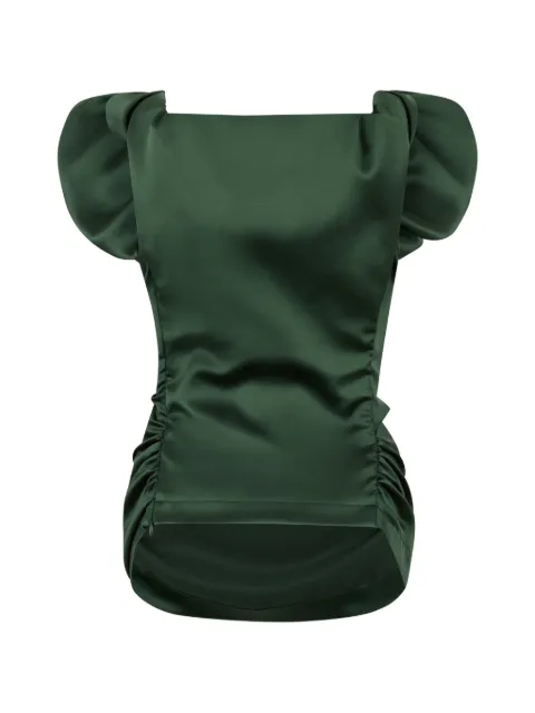 Vivienne Westwood Ginnie gathered puff-sleeve blouse Green 15050019W01CA