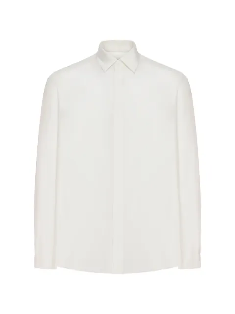 Lardini hidden buttoning silk shirt White PAFLYNNPAC2004120