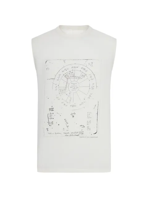 Rick Owens graphic print sleeveless T-shirt Neutrals RR01F2132JAEP13