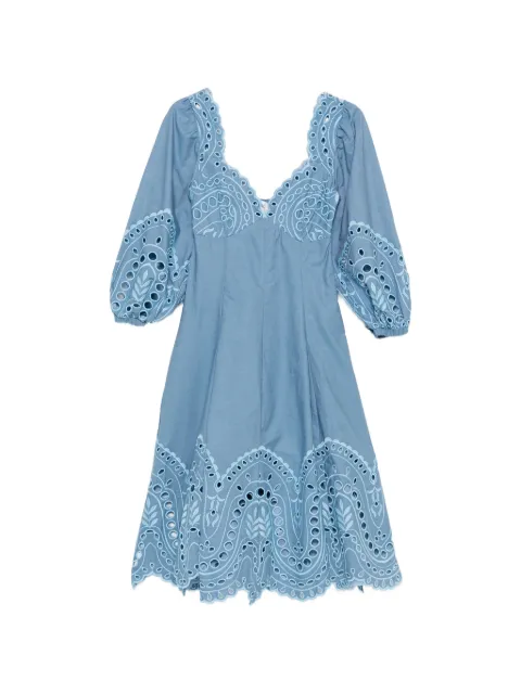 Charo Ruiz Ibiza Corbin puff-sleeves midi dress Blue 263615