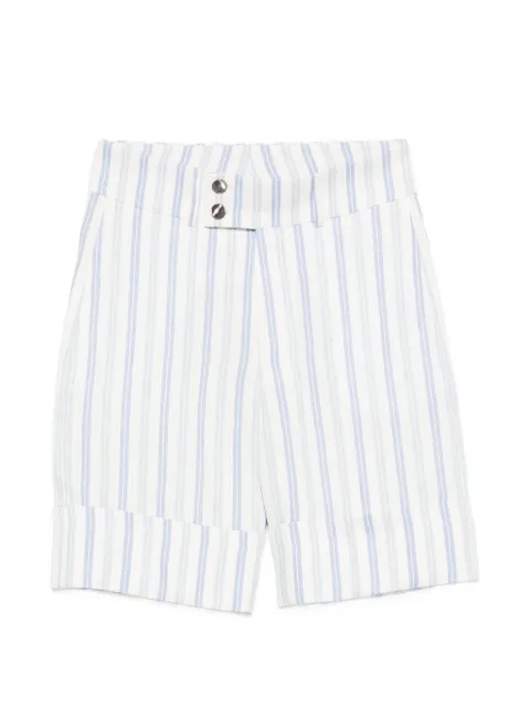 Berwich Nadine striped buttoned shorts White NADINEBE