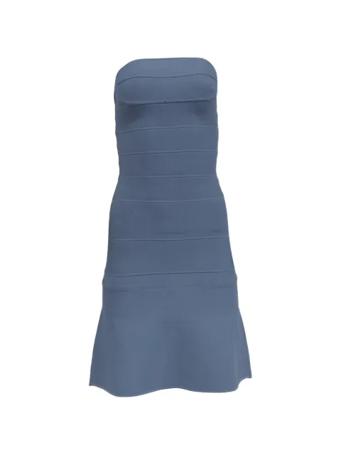 Hervé Léger Pre-Owned strapless mini dress Blue RFCPUUSCL692139W