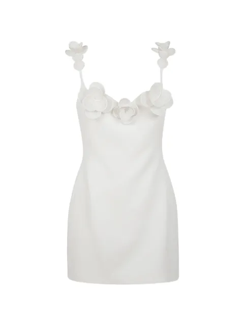 David Koma flower-embellishment mini dress White RE26DK04D