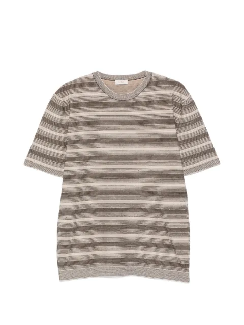 Agnona striped knitted T-shirt Brown KT11U257A1812