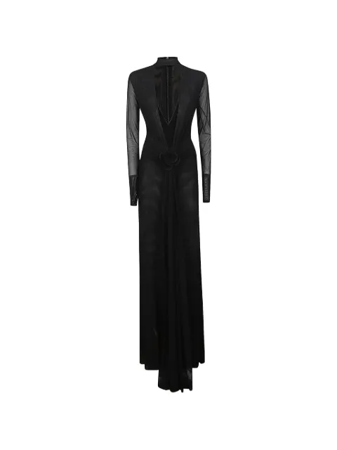 David Koma floral-appliqué maxi dress Black RE26DK71DL