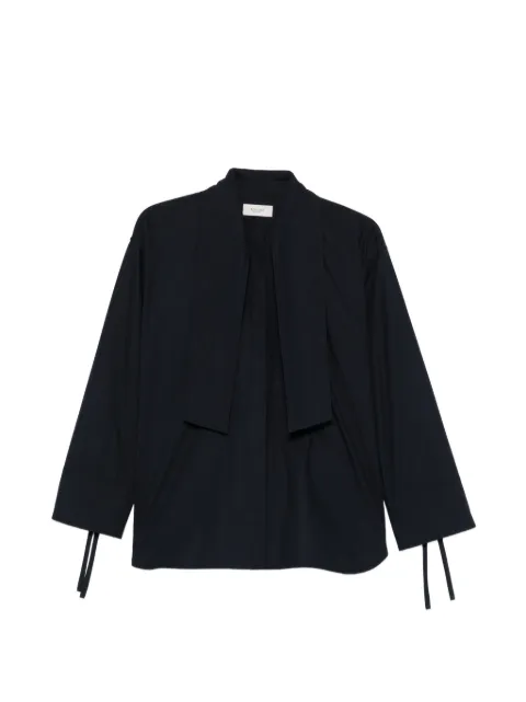 Agnona buttoned tie-detail shirt Blue TD1102YU2114
