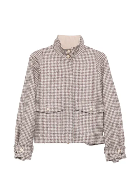 Agnona houndstooth pocket jacket Pink TH1105XQ1051