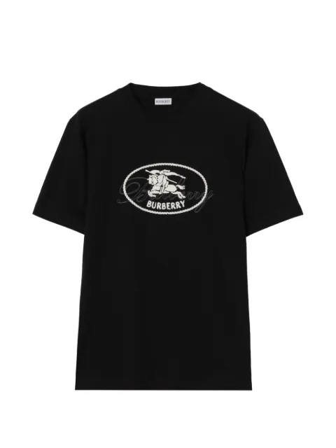 Burberry Knight stamp cotton T-shirt Black 8125823
