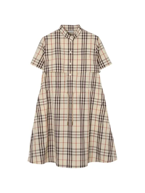 Burberry Check cotton dress Neutrals 8123248