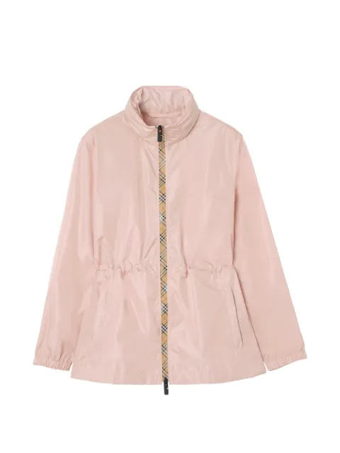 Burberry short Checker-tape nylon parka Pink 8123136