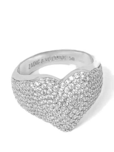 Zadig&Voltaire Heartbreaker full strass ring Silver OWJW01779