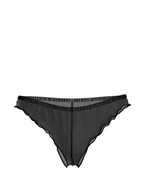 Maison Close La Parisienne ruffled tanga Black 564400