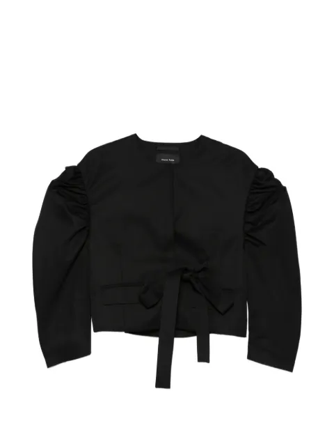 Simone Rocha puffed-sleeve tie jacket Black 61611217