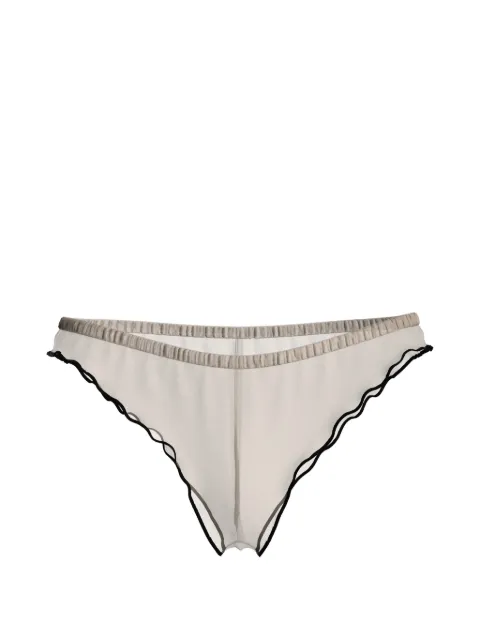 Maison Close La Parisienne ruffled tanga Neutrals 564415