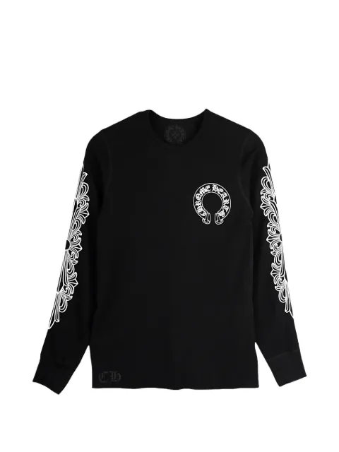Chrome Hearts horseshoe floral thermal T-shirt Black CHRM0794