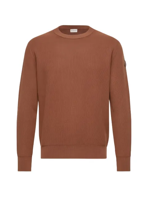 Moncler logo-patch sweater Brown L10919C00007M1131