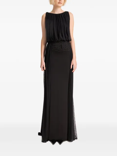 Gemy Maalouf draped maxi dress Black CPS133526