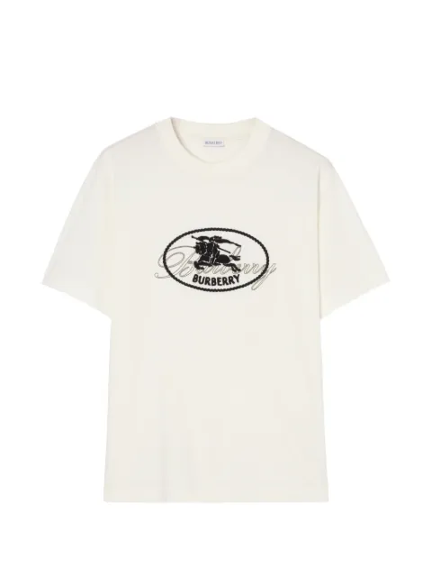 Burberry Knight stamp cotton T-shirt Neutrals 8123432