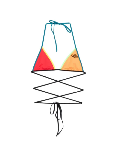 Diesel logo-detail tie bikini top Red A204070CJBQ