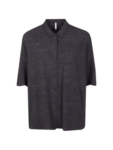 Boboutic collared short-sleeve shirt Brown 5041
