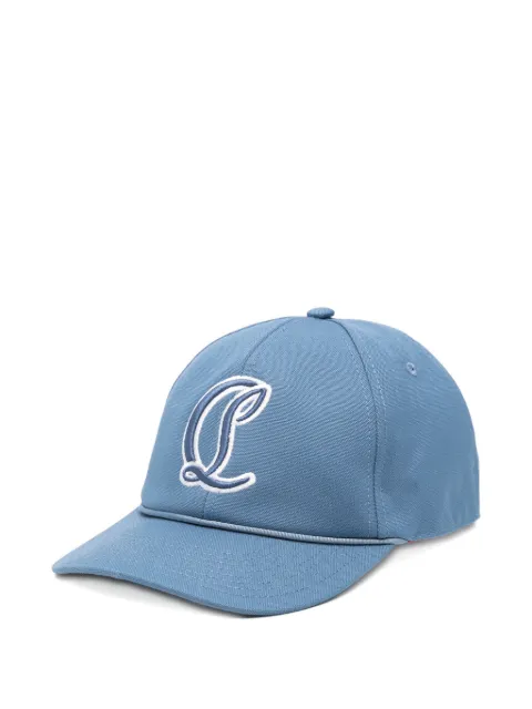 Christian Louboutin Mooncrest Ivy canvas baseball cap Blue 12651374375