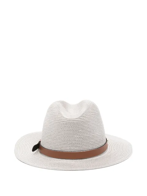 Emporio Armani brim-belt fedora hat Grey EW001616AF27816