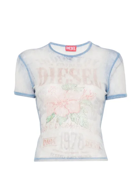 Diesel T-Iana floral-print T-shirt Grey A235190HGCN