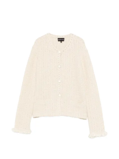 Emporio Armani frayed pocket jacket Neutrals EW002970AF22478U1058
