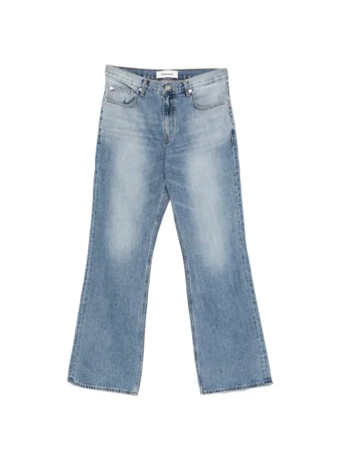 TONYWACK cotton faded wide- leg jeans Blue BF12DP104