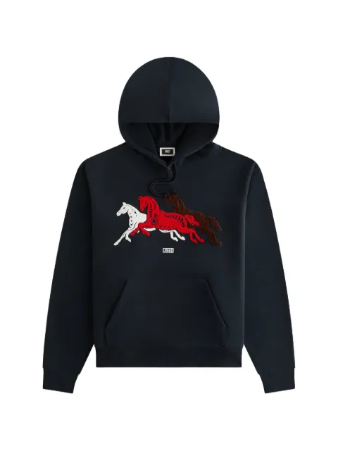 KITH horse graphic hoodie Blue KHT030225001