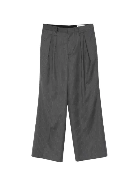 TONYWACK striped pleated tailored trousers Grey BF12PT103