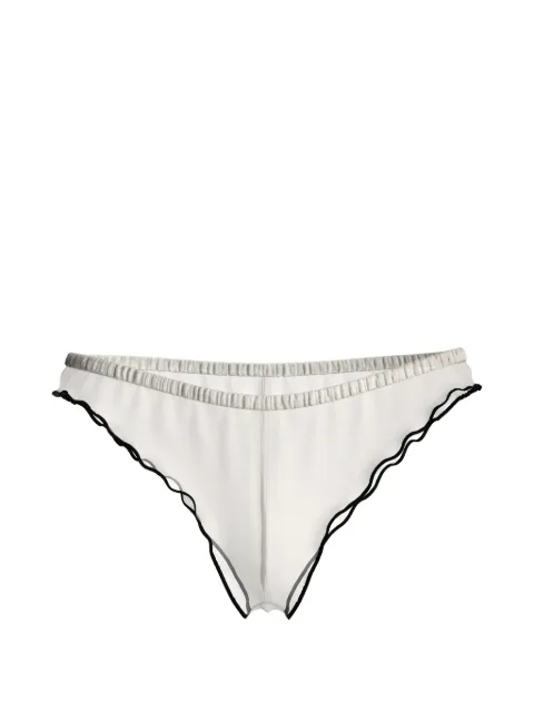 Maison Close La Parisienne ruffled tanga Neutrals 564410