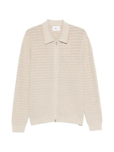 NN07 Gustav zip-up cardigan Neutrals 2560000149