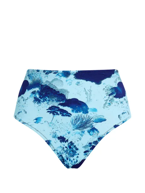 Vilebrequin printed high-waisted bikini bottom Blue STYEH118