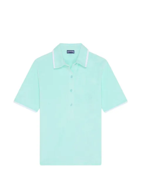 Vilebrequin collared embroidery polo shirt Blue LZAEQ101