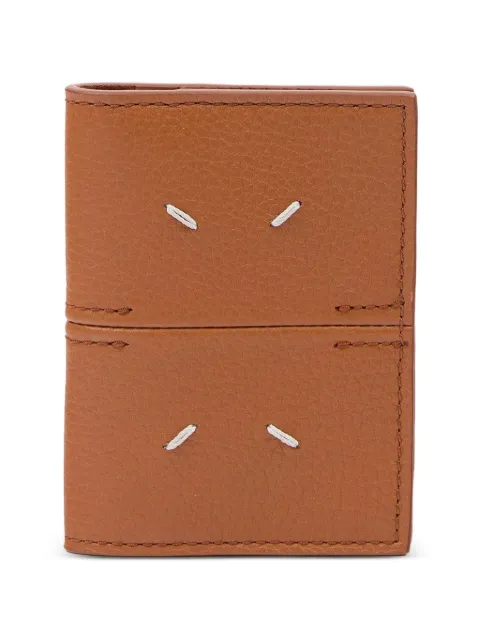 Maison Margiela stitch-detail leather card holder Brown SA2UI0020P7268