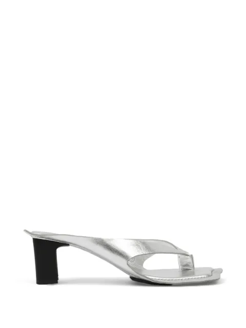 MM6 Maison Margiela Anatomic leather flip flop mules Silver S66WP0120P7703