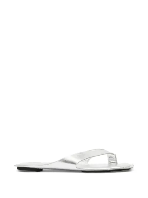 MM6 Maison Margiela Anatomic leather flip flops Silver S66WP0119P7703