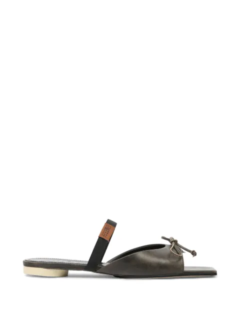 MM6 Maison Margiela bow-detailed leather slingback shoes Brown S66WP0126P7706