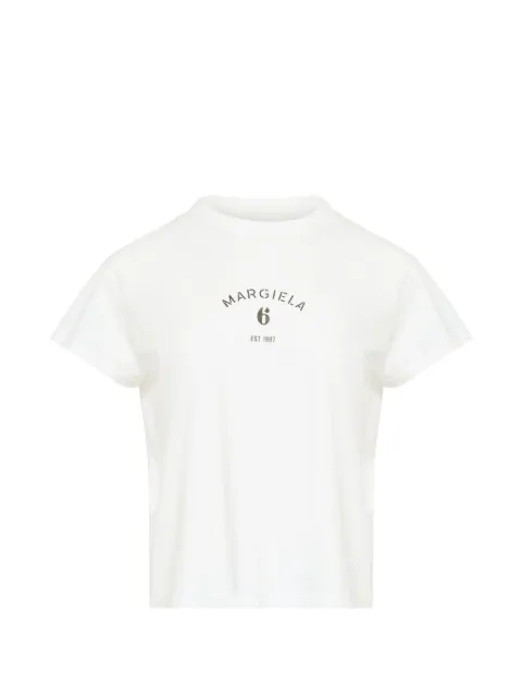 MM6 Maison Margiela signature jersey T-Shirt White S62GD0216M20048