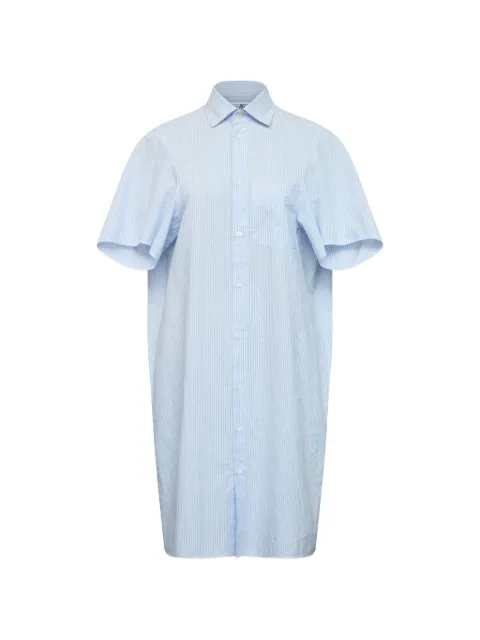 MM6 Maison Margiela short-sleeve striped shirt mini dress Blue S62CT0252M35874
