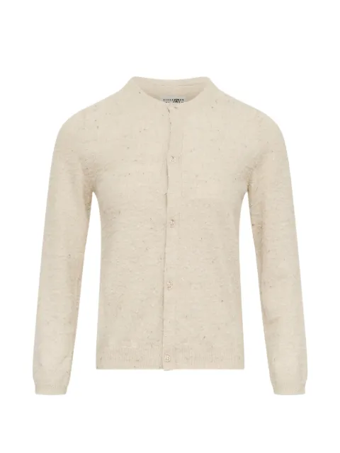 MM6 Maison Margiela textured knit cardigan Neutrals S62HP0044M13250