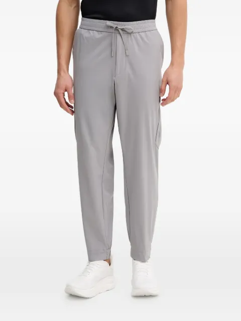 BOSS tapered-fit trousers in easy-iron stretch poplin Grey 50508339